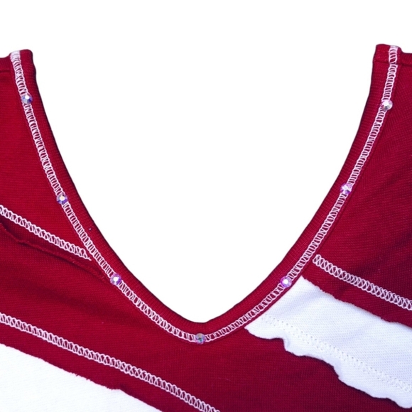 Ooh La La Couture Striped Tiered Tulle Skirt Holiday Dress, Size 10 - Picture 3 of 5